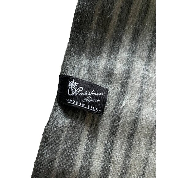 Winterbourne Alpaca & Acrylic Scarf handmade Ecuador 72" - Picture 5 of 5